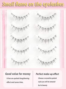 5 Pairs Of Ultra-Light False Eyelashes, C-Curl, Natural Looking Zona Zolucid, Reusable False Eyelashes, Suitable For Beginners.