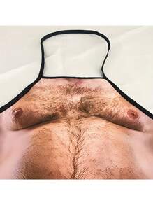 1 Stück Herren Küchenschürze mit Bierbauch Aufdruck - Polyester, Webstoff, ideal für BBQ & Party, perfektes Geschenk zum Vatertag