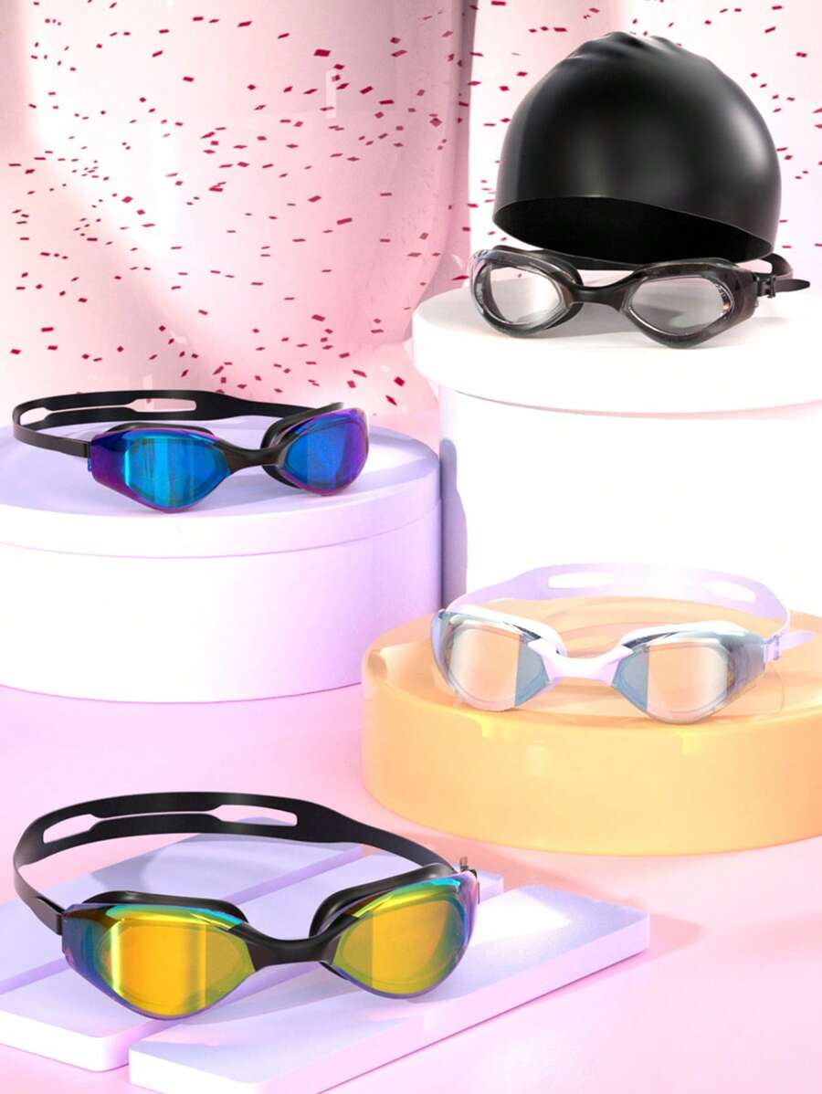 YLKJSWIM Unisex Swimming Goggles, Anti-Fog & Leak-Proof, Maximum Comfort Adjustable Dual Strap, Mirrored/Non-Mirrored Lens Swimming Goggles Pool Accessories, Beach Essentials, Beach Accessories, Pool Float