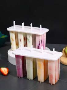 1 Stück/2 Stücke Eis-am-Stiel Form, minimalistischer weißer klarer Eislutscher-former für Zuhause