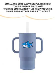 210ml Colorful & Cute Silicone Baby Learning Cup, 6 Months-3 Years Old Unisex Toddler Training Cup With Handle, Straw & Lid, 7oz Capacity