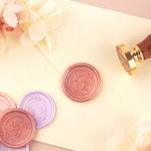 Custom 25mm Round Wax Seal Stamp With Wooden Handle Custom Wax Seal Stamp For Crafting, Envelopes, Gift Wrap Graduation Gifts And Wedding Invitation,Back To School,School Supplies - Multicolor - View 9