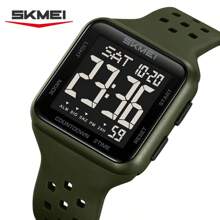 SKMEI 2440 数字男士双时区手表休闲简约多功能腕表 50 米防水 LED 手表 - 均碼 - 查看 18