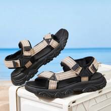 CAMEL CROWN Men's Sports Sandals, New Summer Breathable Outdoor Sports Hook And Loop Non-Slip Casual Sandals