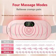 Bärbar värmedyna, smart elektrisk massageapparat för mensvärk, värmelindrande värmelindrande för mensvärk, värmedyna för mensvärk, 3 värmeinställningar och 4 massagelägen, smart värmelindrande för att värma livmodern och bibehålla värmen, lindra mag- och ryggsmärtor, bästa julklappen för kvinnor - Multifärgad - Visa 8