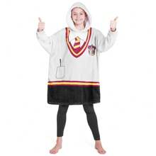 Harry Potter Hoodie Blanket Fleece Wearable Warm Oversized Hogwarts Gryffindor Quidditch Golden Snitch Gift - Multicolor - View 1