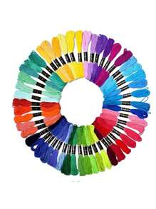 200/150/100/50/15 Colors Cross Stitch Embroidery Floss Set, Handmade Weaving Threads