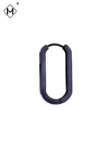 MEISILL 1 Pair Stainless Steel U-Shaped Flat Mirror Polished Hoop Earrings For Women, And Suitable For Daily Wear