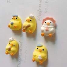 5张随机可爱黄色小鸡磁性冰箱贴，超萌吉他小鸡，日式风格，冰箱装饰，磁性贴纸，留言板磁铁，家居装饰，厨房装饰，厨房用品，冰箱装饰，节日最佳礼物 - 彩色 - 查看 7