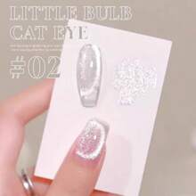 Miss Comoy 15ML Burst Flash Platinum Cat Eye Nail Polish 2025 New Porcelain White Moonlight Glass Beads Crystals Small Bulbs Burst Flash White Cat Eye Gel Nail Salon Dedicated - Multicolor - View 1
