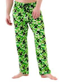 Minecraft 休閒褲 |男士厚底睡褲 | Minecraft 睡褲 |官方商品