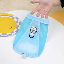 New Spring/Summer Pet Clothes, Cat Shirt, Air Conditioning Cat Dress, 25 Patchwork Denim Skirt, Dog Shirt, Outfit, Animal Costume, Small Dog Clothes, New Casual Outfit, British Style Animal Clothes, Sun Protection Shirt, Leash Buckle Shirt - Blue - View 6