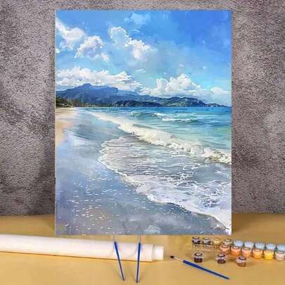 1 Set Artistic DIY Paint By Numbers Kit, Artistic Oil Painting Kit For Bedroom Decoration And Art Wall Decor, Simple And Fun Painting Method, No Drawing Foundation Required, Fulfill Your Painter's Dream, Immerse Yourself In The Colorful World, Each Stroke Is Self-Expression, Adding Romanticism To Life, Best Gift For Family And Friends, 40*50CM