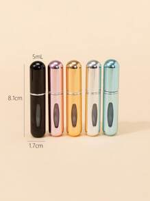 1/3/5/10pcs Portable Refillable Perfume Bottle, 5ml Travel Size Spray Bottle, Cosmetic Sample Container(Random Color)