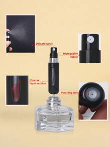1/3/5/10pcs Portable Refillable Perfume Bottle, 5ml Travel Size Spray Bottle, Cosmetic Sample Container(Random Color)