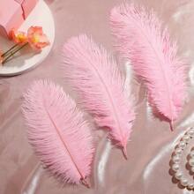 10pcs Artificial Pink Feather 20-25cm Wedding Center Decorations, Home Decorations, Flower Arrangement, DIY Christmas Decorations, Clothing, Headwear Accessories