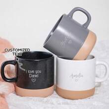 Personalisierte Keramiktasse mit individuellem Druck - mehrere Druckfarben zur Auswahl, Steingut Kaffeetasse mit Ihrem eigenen Text - individuelles Geschenk für Vater, Mutter, Ehemann, Ehefrau, Freunde, multifunktional, schimmelresistent, dekorativ, bügelfrei, exquisit, stilvolle, hochwertige, farbenfrohe, moderne, individuelle, personalisierte, einzigartige, ideale Geschenke für ihn, ideale Geschenke für sie, Freund, Vater, Freundin, Mutter, Familie, Freunde, Teeraum, Zuhause, Garten, Büro, für Jahrestage, für Valentinstag, für Hochzeiten, für Einweihung, brunch-bereit