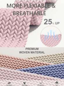 4条装编织单圈表带，兼容 38mm/40mm/41mm/42mm/44mm/45mm/46mm/49mm，男女通用，可调节弹力柔软尼龙表带，兼容 11/10/9/8/7/6/5/4/3/2/1/SE/Ultra/Ultra 2/3 - 彩色 - 查看 3