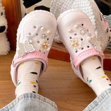 2025 New Thick Sole Clogs Sandals Women, Fashion Party Casual Outdoor Cute Cartoon EVA Beach Summer Spring Wear - White - View 6