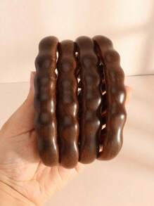 1/3/5件套宽齿梳，天然檀香粗齿梳，大齿檀香按摩梳，木质理疗梳，厚齿按摩刷，多功能头皮经络按摩梳，防静电发梳，适用于卷发、烫发和直发，女士家用发梳，身体护理工具 - 彩色 - 查看 7