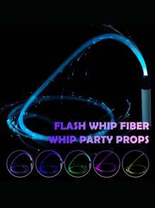 360° LED 光纤鞭子旋转超亮光学手绳发光像素鞭子流动玩具舞蹈派对表演派对