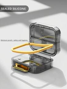 1pc Portable Pill Organizer With 7 Compartments - Lightproof, Moisture-Sealed Medicine Box For Easy Travel & Storage