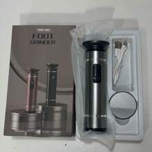 Electric Rechargeable Foot Grinder With Dual Function Of Skin Removal And Hair Removal, Aluminum Alloy Charging Model, Dead Skin And Calluses, Bright White Feet