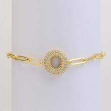1pc Dainty Zirconia Initial Charm A-Z Letters Bracelet Women Gold Color Bracelet Chain Jewelry Alphabet DIY Gift