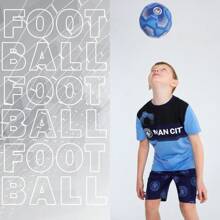 Manchester City FC Short Pyjama Set Breathable Lounge Wear Gift - Multicolor - View 3