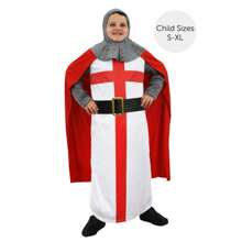 Boys St George's Knight Costume – Medieval King Outfit For Fancy Dress & Role Play