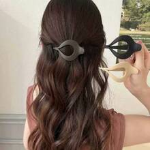 Elegant & Simple Alligator Hair Clip For Women, Suitable For Hairstyle Design At Back Of Head. Solid Color Cute, Elegant Party & Casual Street Style, Made Of ABS Plastic, Lovely For All Seasons