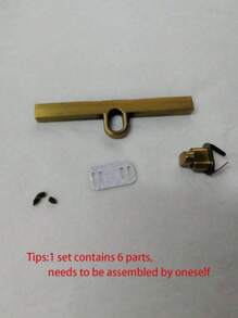 DIY Bag Square Lock Clasp, Small Elegant Square Lock Handbag, Fashionable Secure Closure, Multi-Function Shoulder Strap And Crossbody Strap, Metal Lock Bag Box Clasp For Handbag Shoulder Bag Wallet Accessories Bag Lock, Timeless Solid Color, Perfect For Daily Necessities - Multicolor - View 8