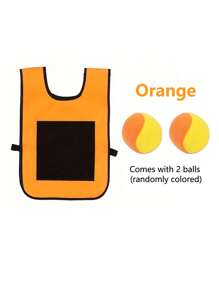 一套儿童粘性背心和球，幼儿园亲子互动玩具，户外投掷粘性目标训练器材玩具，适合儿童户外多人互动游戏（球颜色随机） - 彩色 - 查看 13
