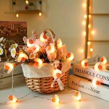 1pack 10/20/30/40 LED Little Bee String Lights Fairy Atmosphere Indoor Wall Decorative Lamp Battery Powered Suitable For Home Garden Living Room Bedroom Wedding Birthday Holiday Party Tree Decoration(Warm White)