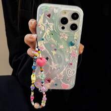 GUCADI 1 件 Ins 风格涂鸦彩色星星全覆盖软 PVC 激光水钻贴纸外壳适用于 Apple 防水防震防摔防刮 - 彩色 - 查看 3