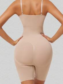 Kvinnor Shapewear One-Piece Jumpsuit, hög elasticitet midjeträning Butt Lifter - Aprikos - Visa 4