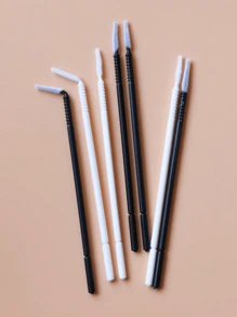 500/400/200/100入 白色、黑色、粉色與紫色可彎曲微刷，微刷塗抹器，睫毛接膠清潔刷，睫毛刷，眉毛刷，眼影刷，睫毛梳刷，睫毛刷 - 彩色 - 查看 4
