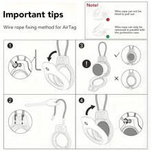 Airtag Schutzhülle, PC Hartschale Sicherheitsverriegelung Metalldraht, Apple GPS Anti-Verlust-Gerätemarke für Tasche Haustier Box Lokalisierungs-Schutzhülle