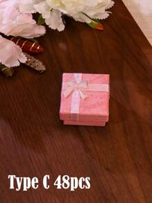 12/6/10/12/24/48pcs 4X4cm/1.57X1.57inch Valentine's Day Elegant Jewelry Gift Box With Compartments For Necklaces Small Pocket Gifts Earrings And Rings Birthdays Anniversaries Mother's Day Gift Box Jewelry Small Business Supplies Jewelry Packaging Box Perfect For Gifting And Storage - Multicolor - View 46