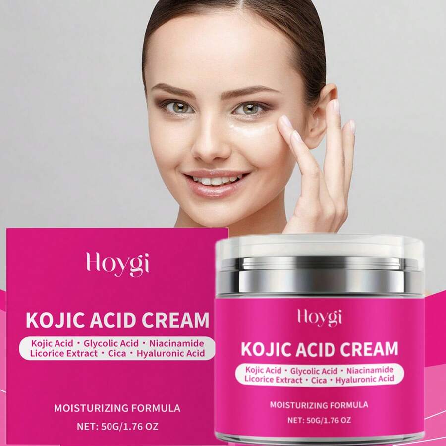 Kojic Acid Whitening Cream, Brightens Complexion, Evens Skin Tone, Improves Dullness, Moisturizing & Firming Spot Fading Cream - Multicolor - View 1
