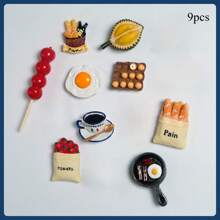 1pc/4pcs/5pcs/5pcs-Style 1/6pcs/7pcs/7pcs-Style 1/8pcs/8pcs-Style 1/9pcs/9pcs-Style 1/10pcs/10pcs-1/11pcs/12pcs/13pcs 3D Realistic Food Magnetic Stickers, Delicious Food Themed Stickers, Creative Fridge Magnets, Decorative Accents For Office, Kitchen, Whiteboard, Storage Cabinet, Dishwasher, Home Decor, Gifts For Friends And Family, Valentine's Day - 彩色 - 查看 22