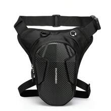 Motorcycle Side Leg Bag - EVA Hard Shell Outdoor Casual Waist Pack, Motorcycle Phone Wallet Hip Pack With Adjustable Shoulder Strap, Zipper Closure And Ventilation Holes, Suitable For Camping, Cycling, Outdoor Adventure - Rider Dedicated Adventure Storage Bag | Sports Accessories | Secure Zipper Closure, High Quality Nylon Waist Pack For Motorcycle Riding And Outdoor Adventure 2000s Style Streetwear