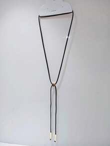 Y Shape Necklace By ANA CASTELLA-13 - 黑色 - 查看 1