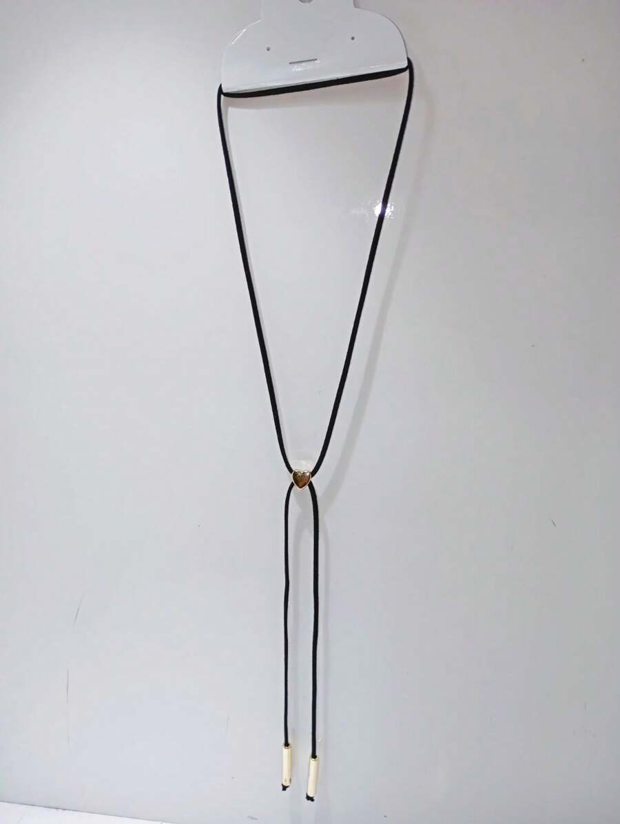 Y Shape Necklace By ANA CASTELLA-13 - 黑色 - 查看 1
