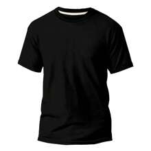 Kit Of 3 Men's T-Shirts 100% Cotton Basic Plain Round Neck