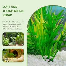 鱼缸用水族箱植物配重 - 水族箱植物锚定活植物固定环底座，加重块用于将水生活植物固定在水下 - 彩色 - 查看 6