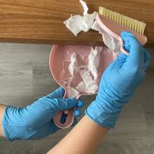 20 piezas/bolsa Guantes desechables de nitrilo - Sin látex ni polvo, perfectos para tatuajes, manicuras y limpieza de salón, suministros para uñas, herramientas para uñas, herramientas de arte de uñas, de vuelta a la escuela, uñas, herramientas para uñas postizas - Azul - Ver 5