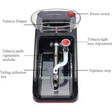 1pc Electric Cigarette Rolling Machine Portable Mini Automatic Roller Maker Plug In Cigarette Injector Roller Fits Rolling Tube Of Diameter 0.31"/8mm And Most Rolling Paper ﻿