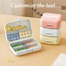 1pc Custom Pill Box Plastic Medicine Storage Box, Modern Portable Pill Storage Box For Travel, Travel Custom Pill Box