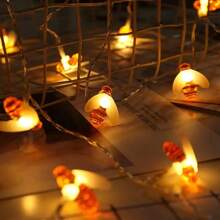 1pack 10/20/30/40 LED Little Bee String Lights Fairy Atmosphere Indoor Wall Decorative Lamp Battery Powered Suitable For Home Garden Living Room Bedroom Wedding Birthday Holiday Party Tree Decoration(Warm White)